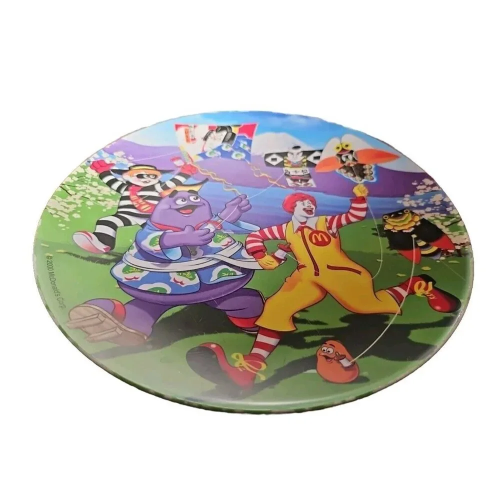 McDonalds Plastic Collectors Plate 2000 Ronald Grimace Hamburgler Fly Kite